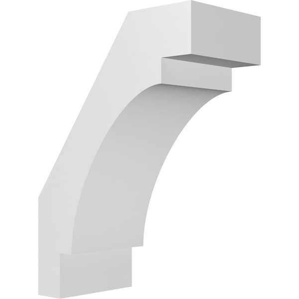 Ekena Millwork 5 1/2-in. W x 10-in. D x 14-in. H Merced Architectural Grade PVC Knee Brace BRCP055X10X14MRC - main